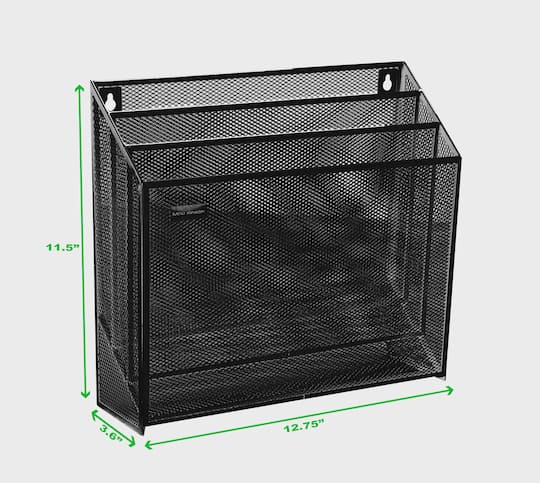 Mind Reader 3-Tier Vertical Mesh Wall File Holder